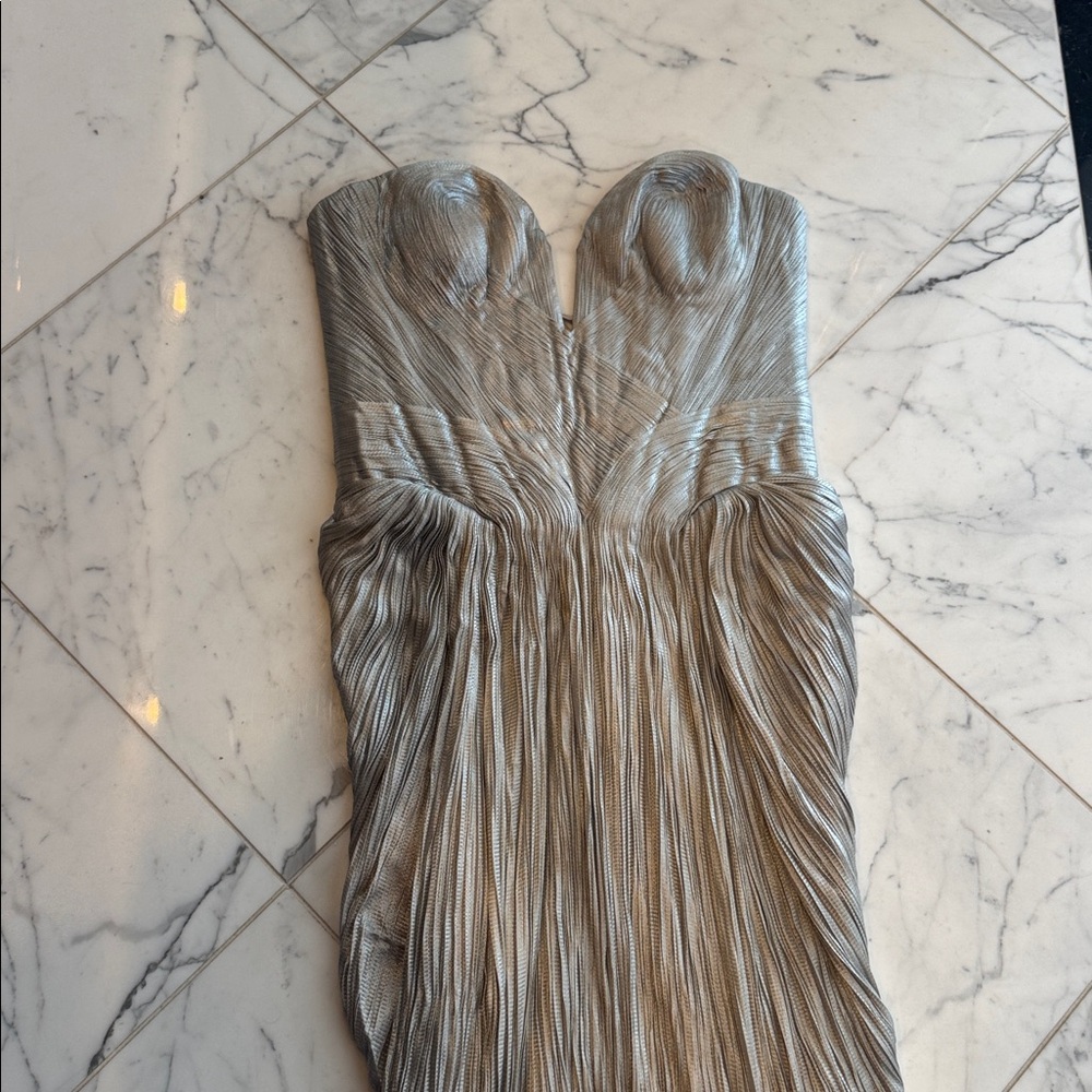 NWT Maria Lucia Hohan Noor Gown in Gunmetal - Picture 5 of 7